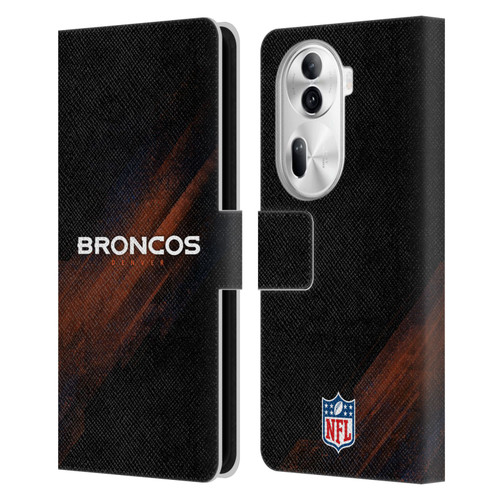 NFL Denver Broncos Logo Blur Leather Book Wallet Case Cover For OPPO Reno11