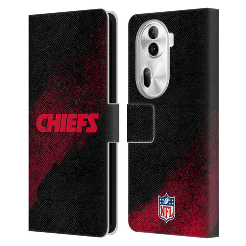 NFL Kansas City Chiefs Logo Blur Leather Book Wallet Case Cover For OPPO Reno11