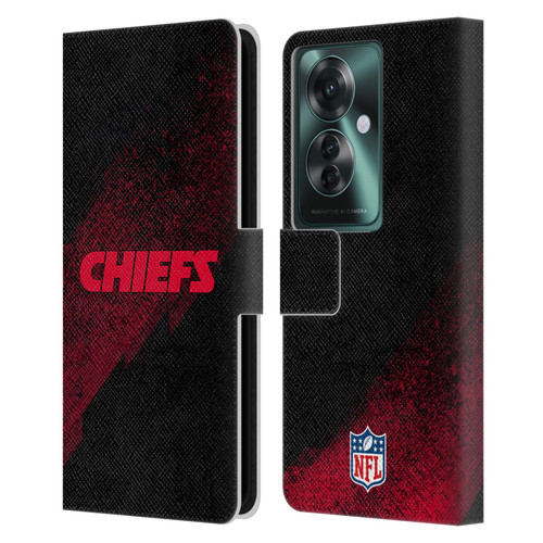 NFL Kansas City Chiefs Logo Blur Leather Book Wallet Case Cover For OPPO Reno11 F 5G / F25 Pro 5G