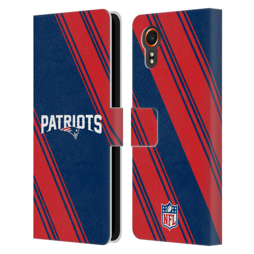NFL New England Patriots Artwork Stripes Leather Book Wallet Case Cover For Samsung Galaxy Xcover7 5G NFL New England Patriots Artwork Stripes Leather Book Wallet Case Cover For Samsung Galaxy Xcover7 5G