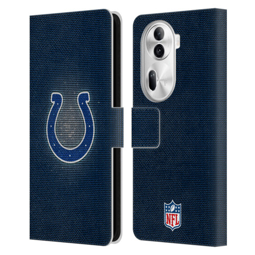 NFL Indianapolis Colts Artwork LED Leather Book Wallet Case Cover For OPPO Reno11