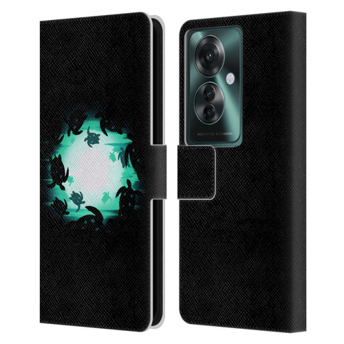 Alyn Spiller Animal Art Turtles Leather Book Wallet Case Cover For OPPO Reno11 F 5G / F25 Pro 5G