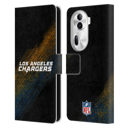 NFL Los Angeles Chargers Logo Blur Leather Book Wallet Case Cover For OPPO Reno11