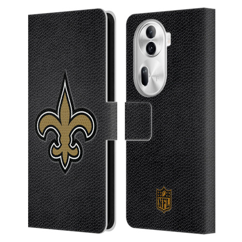 NFL New Orleans Saints Logo Football Leather Book Wallet Case Cover For OPPO Reno11