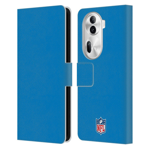NFL Los Angeles Chargers Logo Stripes Leather Book Wallet Case Cover For OPPO Reno11