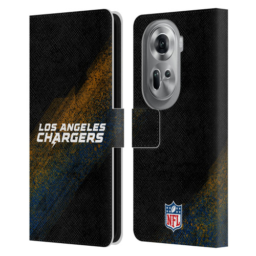 NFL Los Angeles Chargers Logo Blur Leather Book Wallet Case Cover For OPPO Reno11 Pro