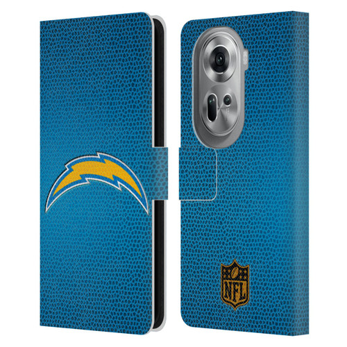 NFL Los Angeles Chargers Logo Football Leather Book Wallet Case Cover For OPPO Reno11 Pro