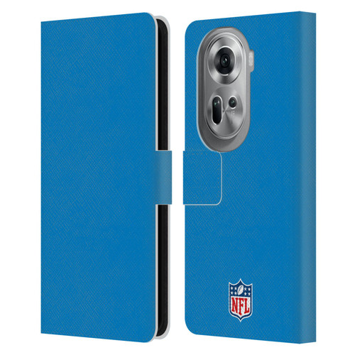 NFL Los Angeles Chargers Logo Stripes Leather Book Wallet Case Cover For OPPO Reno11 Pro