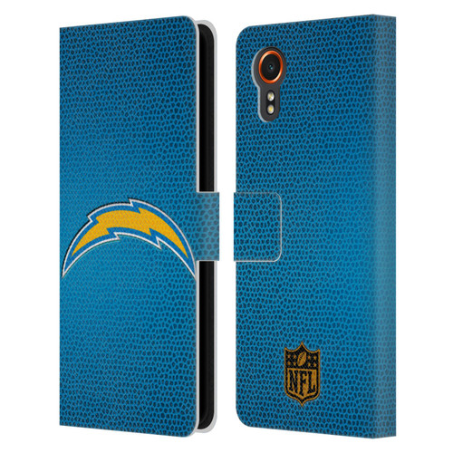 NFL Los Angeles Chargers Logo Football Leather Book Wallet Case Cover For Samsung Galaxy Xcover7 5G