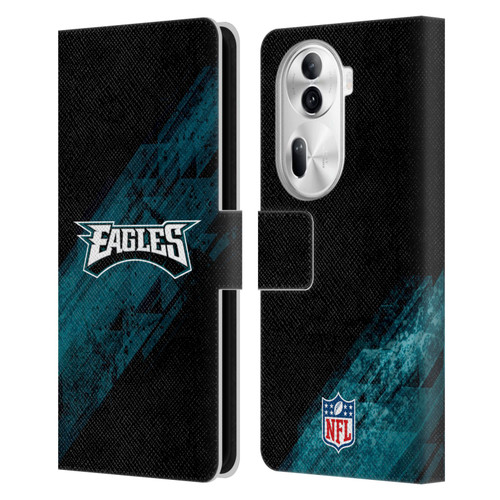NFL Philadelphia Eagles Logo Blur Leather Book Wallet Case Cover For OPPO Reno11