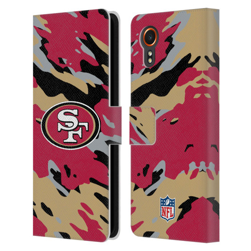 NFL San Francisco 49Ers Logo Camou Leather Book Wallet Case Cover For Samsung Galaxy Xcover7 5G