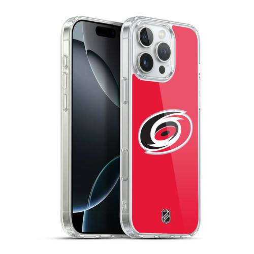 NHL Carolina Hurricanes Plain Soft Gel Case for Apple iPhone 16 Pro Max