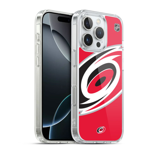 NHL Carolina Hurricanes Oversized Soft Gel Case for Apple iPhone 16 Pro