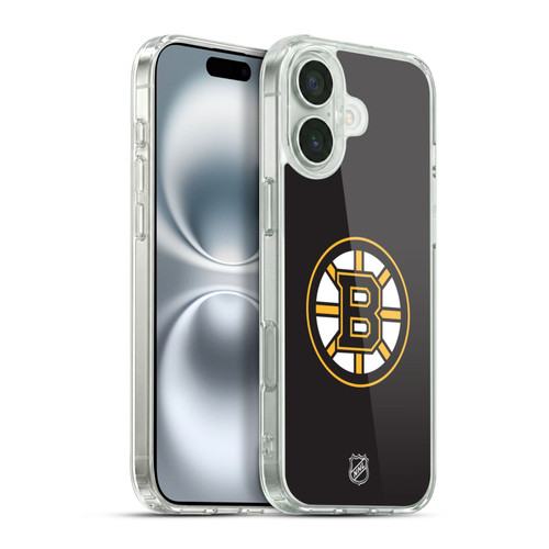 NHL Boston Bruins Plain Soft Gel Case for Apple iPhone 16 Plus & MagSafe