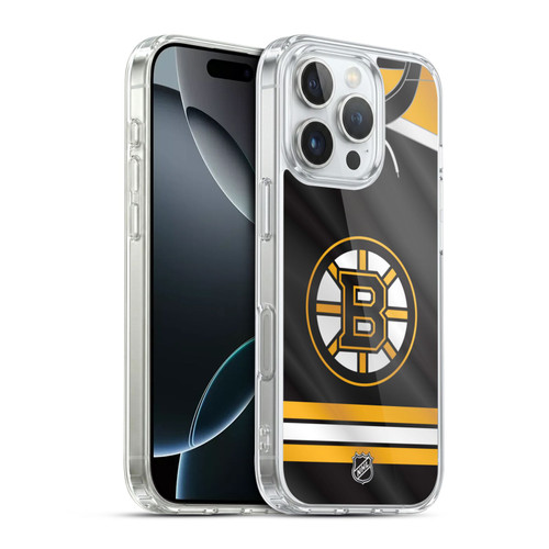 NHL Boston Bruins Jersey Soft Gel Case for Apple iPhone 16 Pro & MagSafe