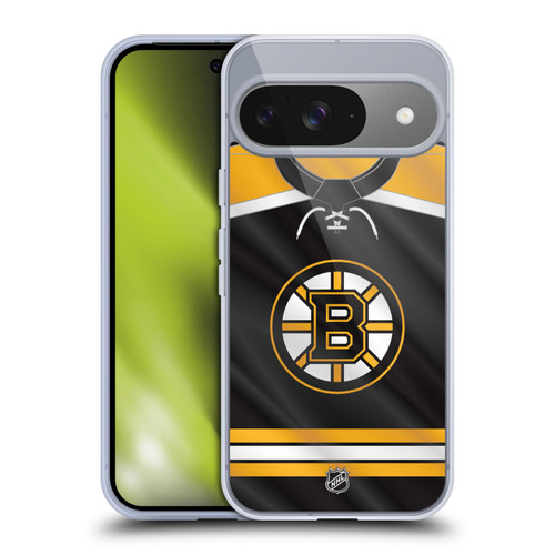 NHL Boston Bruins Jersey Soft Gel Case for Google Pixel 9 / Pixel 9 Pro
