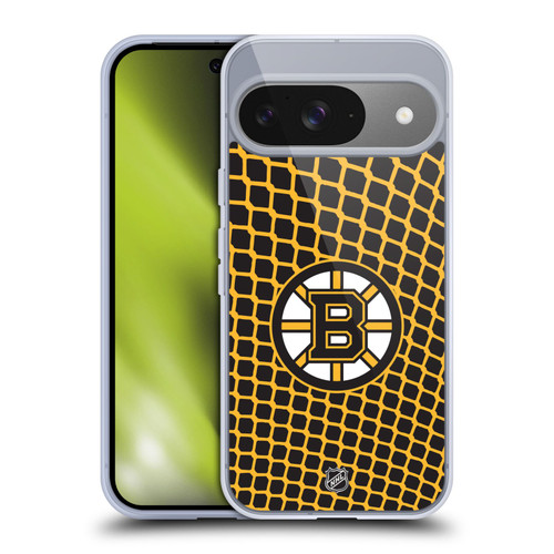NHL Boston Bruins Net Pattern Soft Gel Case for Google Pixel 9 / Pixel 9 Pro