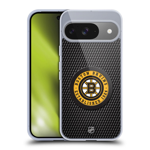 NHL Boston Bruins Puck Texture Soft Gel Case for Google Pixel 9 / Pixel 9 Pro