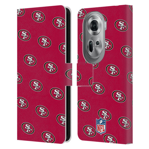 NFL San Francisco 49ers Artwork Patterns Leather Book Wallet Case Cover For OPPO Reno11 Pro