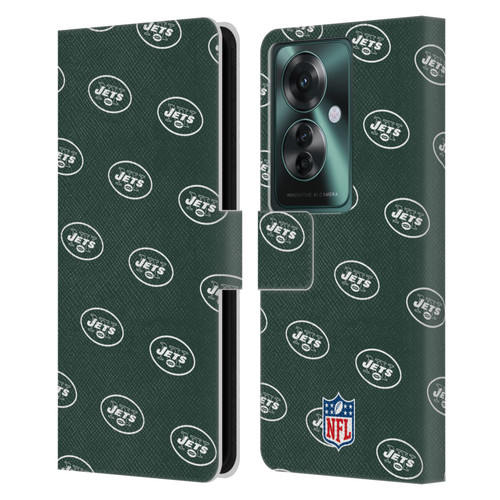 NFL New York Jets Artwork Patterns Leather Book Wallet Case Cover For OPPO Reno11 F 5G / F25 Pro 5G