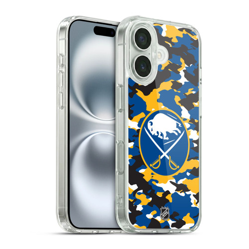 NHL Buffalo Sabres Camouflage Soft Gel Case for Apple iPhone 16