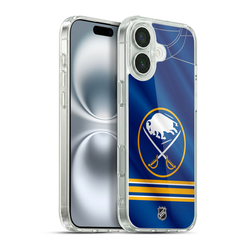 NHL Buffalo Sabres Jersey Soft Gel Case for Apple iPhone 16 Plus