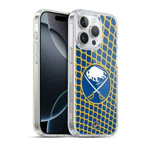 NHL Buffalo Sabres Net Pattern Soft Gel Case for Apple iPhone 16 Pro