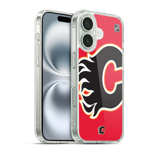 NHL Calgary Flames Oversized Soft Gel Case for Apple iPhone 16 & MagSafe