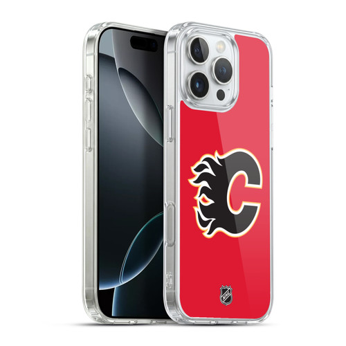 NHL Calgary Flames Plain Soft Gel Case for Apple iPhone 16 Pro Max & MagSafe