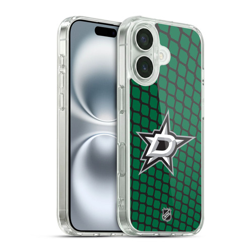 NHL Dallas Stars Net Pattern Soft Gel Case for Apple iPhone 16