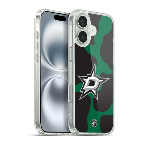 NHL Dallas Stars Cow Pattern Soft Gel Case for Apple iPhone 16 Plus