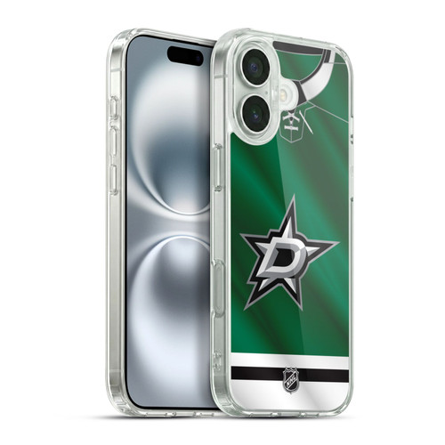 NHL Dallas Stars Jersey Soft Gel Case for Apple iPhone 16 Plus