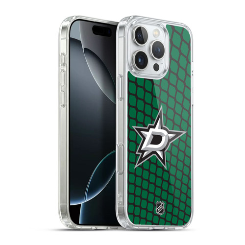 NHL Dallas Stars Net Pattern Soft Gel Case for Apple iPhone 16 Pro Max