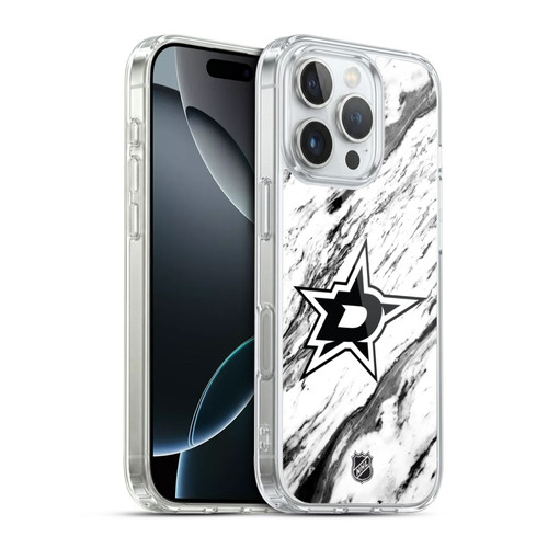 NHL Dallas Stars Marble Soft Gel Case for Apple iPhone 16 Pro
