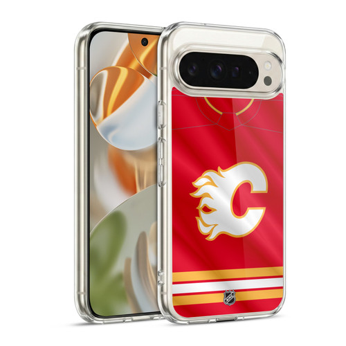 NHL Calgary Flames Jersey Soft Gel Case for Google Pixel 9 / Pixel 9 Pro