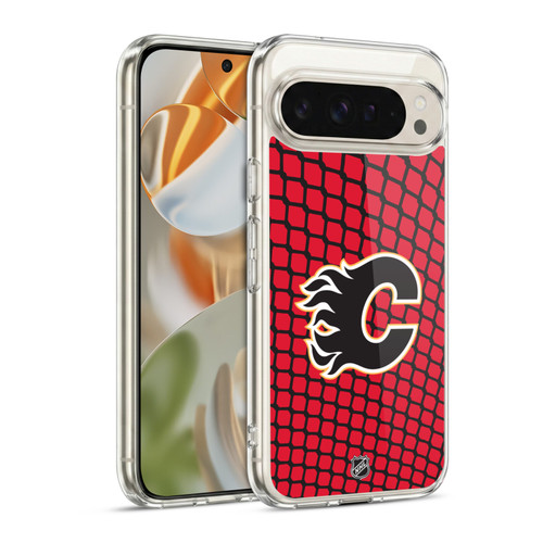 NHL Calgary Flames Net Pattern Soft Gel Case for Google Pixel 9 / Pixel 9 Pro