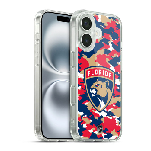 NHL Florida Panthers Camouflage Soft Gel Case for Apple iPhone 16