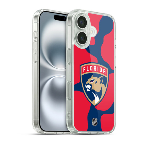 NHL Florida Panthers Cow Pattern Soft Gel Case for Apple iPhone 16