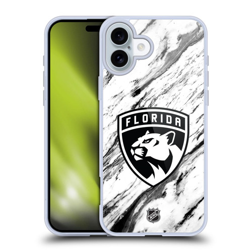 NHL Florida Panthers Marble Soft Gel Case for Apple iPhone 16 Plus