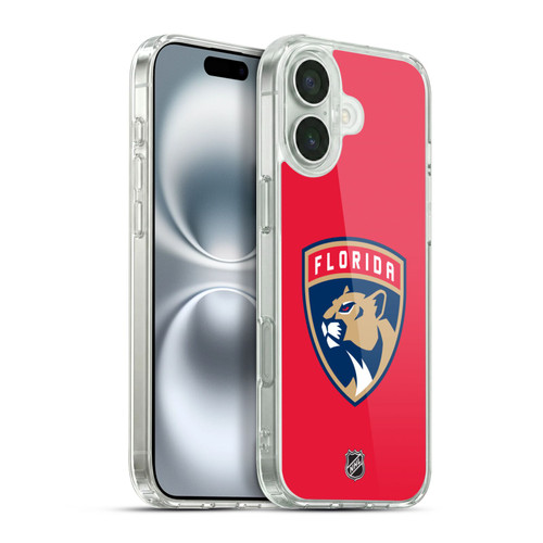 NHL Florida Panthers Plain Soft Gel Case for Apple iPhone 16 Plus