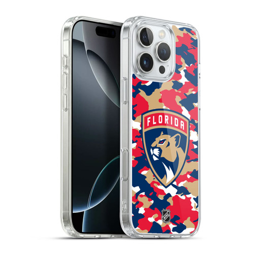 NHL Florida Panthers Camouflage Soft Gel Case for Apple iPhone 16 Pro Max
