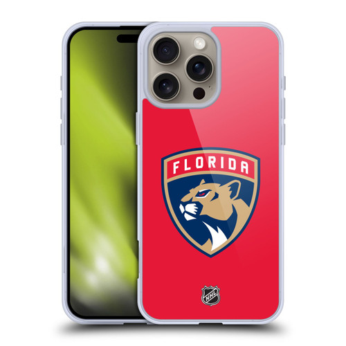 NHL Florida Panthers Plain Soft Gel Case for Apple iPhone 16 Pro Max