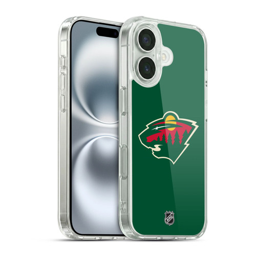 NHL Minnesota Wild Plain Soft Gel Case for Apple iPhone 16