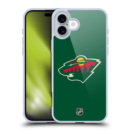 NHL Minnesota Wild Plain Soft Gel Case for Apple iPhone 16 Plus