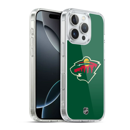 NHL Minnesota Wild Plain Soft Gel Case for Apple iPhone 16 Pro