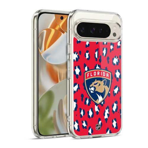 NHL Florida Panthers Leopard Pattern Soft Gel Case for Google Pixel 9 / Pixel 9 Pro
