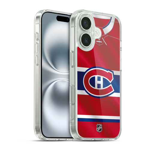 NHL Montreal Canadiens Jersey Soft Gel Case for Apple iPhone 16