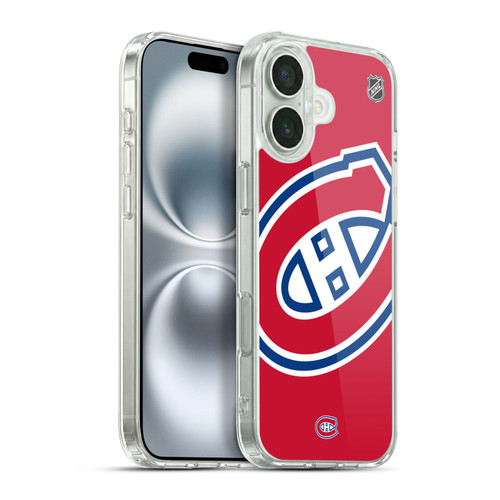 NHL Montreal Canadiens Oversized Soft Gel Case for Apple iPhone 16 Plus