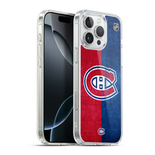NHL Montreal Canadiens Half Distressed Soft Gel Case for Apple iPhone 16 Pro Max