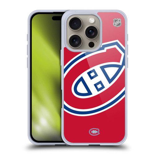 NHL Montreal Canadiens Oversized Soft Gel Case for Apple iPhone 16 Pro